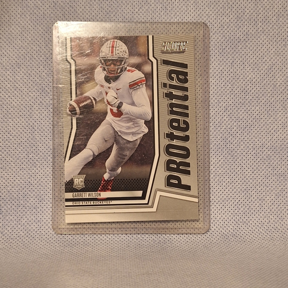NFL 2022 Panini Score Football Garrett Wilson Protential Trading Card Ohio State